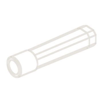 Manche octogonal en bois, mitre et culot en laiton